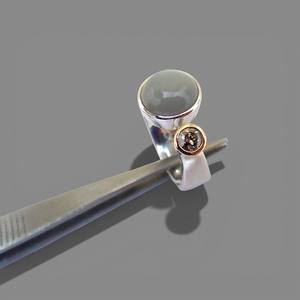 Anillo Abierto Cristiano de Plata de Ley 925 para Mujer, con Incrustaciones de Piedras Preciosas, Diseño Étnico de Concha y Fritillaria, Dos Piedras, Resistente al Agua - Product Image 2