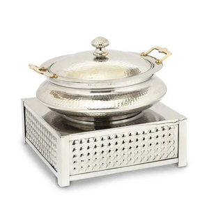 Classique en acier inoxydable isolé Durable servant marmite chauffe-aliments couvercle doré bouton assorti nouveauté qualité fantastique - Product Image 6