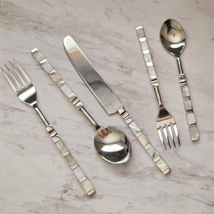 Excellent Design Metal Flatware Set With <b>Mop</b> <b>Handle</b> Stainless Steel Cutlery Set for Wedding & Hotel Dinnerware Usage - Product Image 4