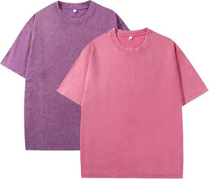 Meilleure qualité 100% coton vêtement teint Vintage surdimensionné T-Shirt Logo impression coton T-Shirt imprimé taille personnalisée T-Shirt homme - Product Image 2