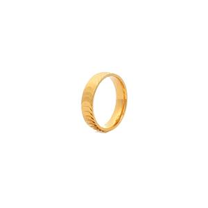 (Price is Labor Cost Only) 18K 22K 24K <b>Pure</b> Real Yellow Gold Women's Wedding Engagement Ring 0.5cm Slim Band Design - Product Image 4