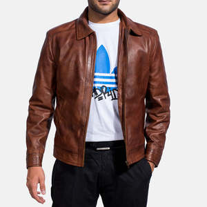 Chaqueta de cuero PU de alta calidad para hombre, chaqueta de cuero para hombre con logotipo personalizado, estilo callejero con calefacción de invierno, precio al por mayor - Product Image 2