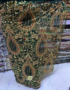 Hecho a mano de lujo indio nigeriano George envoltura vestido de baile estilo cristal diamante encaje decoración frente imperio hecho Nylon Lino - Product Image 4