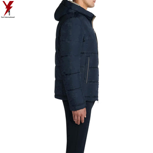 Chaqueta acolchada de lujo de alta calidad para hombre, diseño largo con capucha para invierno, tela personalizada, envío aéreo, precio al por mayor, 2024 - Product Image 5