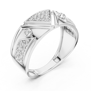 Custom <b>Mens</b> Diamond <b>Ring</b> Luxury Geometric Pave Bezel Design 925 Silver 10K 14K <b>18K</b> <b>Gold</b> OEM ODM Jewelry Factory - Product Image 3