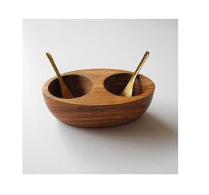 Bol décoratif en bois de manguier en métal de haute qualité avec cuillère Bol de voyage de qualité supérieure - Product Image 2