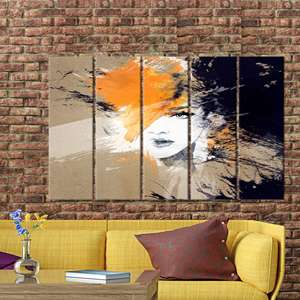 Arte impreso en lienzo: elegante obra de arte moderna para decoración del hogar, 5P: Gallery Wrapped - Product Image 1