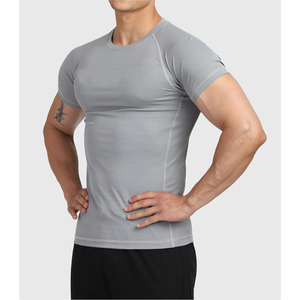 Séchage rapide respirant Protection UV vêtements d'entraînement collants de peau t-shirts Gym ajustement à manches longues chemise de Compression pour hommes - Product Image 1