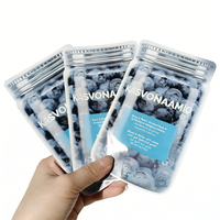 Sachet d'emballage personnalisé en PE avec fermeture éclair pour masques faciaux, qualité alimentaire, cosmétique, refermable, pour crème contour des yeux, OEM ODM, vente en gros