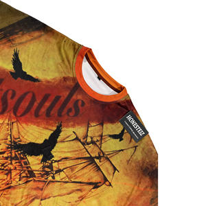 Camiseta de gran tamaño con estampado personalizado Barco pirata y camiseta gráfica gótica Ravens - Product Image 4