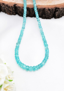 Perles d'apatite facettées l 4 à 9 mm Perles d'apatite bleues naturelles facettées pour la fabrication de bijoux fins Pierre précieuse - Product Image 5