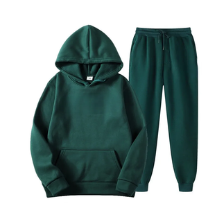 Mejor Precio MOQ Bajo Alta Calidad Personalizado Unisex Streetwear Algodón Fleece Sudadera con capucha Pantalones de chándal Conjunto de chándales térmicos de los hombres - Product Image 3