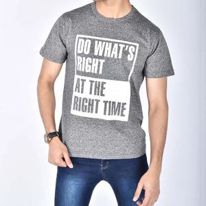 Aaron Garments Accessories' Verano Nuevo 100% Camiseta de punto de algodón Color sólido Casual en blanco Hombres Jersey Logo impreso Tallas grandes - Product Image 1