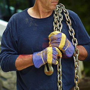 Gants de travail en cuir tricotés de haute qualité pour la construction extérieure Gants acryliques de sécurité hivernale-Vente en gros disponible - Product Image 6