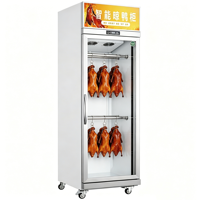 Armoire de séchage à l'air vertical en verre pour viande, poulet rôti et canard