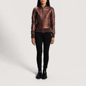 Veste solide pour femmes Conception OEM Logo Vestes Unique Vente Chaude Conception Femmes Veste En Cuir - Product Image 6