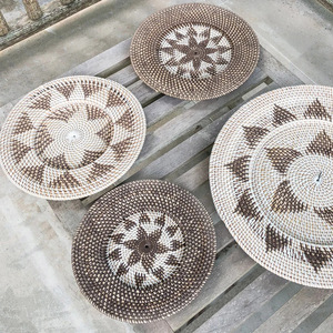 Unique Design Handmade Serving Tablemat <b>White</b> Ivy Rattan Wicker Charger Plate Wholesale Price - Product Image 6