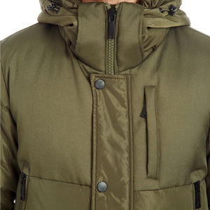 Veste polaire décontractée pour homme grande taille, col montant, coupe-vent et respirante en polyester/coton, collection hiver 2026 – Vente en gros personnalisée - Product Image 3