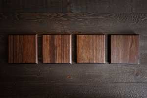 Sous-verres en noyer Sous-verres en résine et bois pour bureau à domicile ou pendaison de crémaillère de Noël pour table Tasses et boissons élégantes - Product Image 3