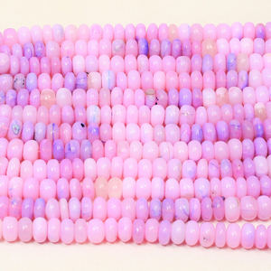 Hermosas cuentas redondas lisas de ópalo con tonos rosas y morados, de 7 mm a 10 mm, cuentas de ópalo rosa lavanda, cuentas de ópalo de calidad AAA para joyería. - Product Image 2