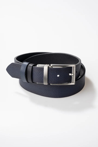 Cinturones reversibles formales de cuero genuino para hombre, cinturones perforados con estilo, cinturones vaqueros de doble cara para hombre, logotipo personalizado al por mayor - Product Image 3