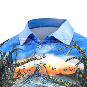 Polo de pesca para hombre elegante con protección UPF 50 + respetuoso con el medio ambiente y ligero 100% poliéster para ropa de verano al aire libre - Product Image 5