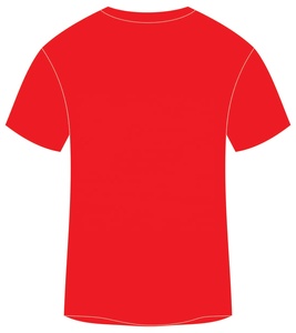 T-shirt col en V à manches courtes unisexe en polyester/coton - Product Image 3