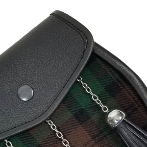 สปอร์รานหนังแท้สั่งทำพิเศษสำหรับชุดกิลท์สก็อตแบบบาสซูน พร้อมพู่ 3 อัน ราคาขายส่ง - Product Image 6