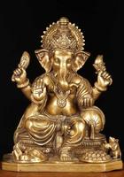 Statues en laiton recyclé écologiques sculptées à la main sur mesure, thème Ganesha, design moderne, décoration intérieure, revente, garantie 1 an