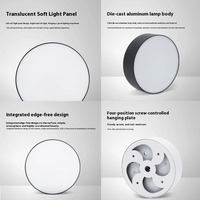 Downlight encastré moderne ultra-fin de 3 cm, entièrement en aluminium, technologie LED à éclairage latéral, installation sans plafond