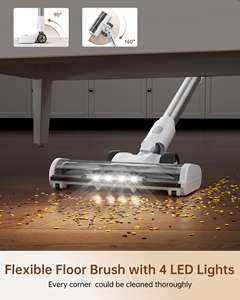 مكنسة كهربائية لاسلكية قوية قابلة للشحن مع شاشة LED لتنظيف شعر الحيوانات الأليفة من السجاد والأرضيات الخشبية - Product Image 6
