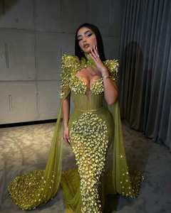 Vestido de Fiesta de Novia de Satén de Diseñador, el Mejor de 2025, Largo hasta el Suelo, con Cintura Natural, Estampado Floral, Impresión Digital, Transpirable - Product Image 2