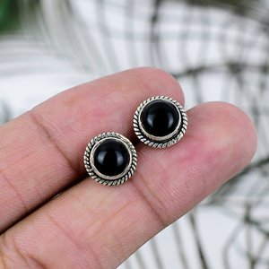 High Quality 925 Sterling <b>Silver</b> Vintage Bohemian Style Fashionable Black Onyx Gemstone Natural Bezel Anniversary <b>Wedding</b> Gift - Product Image 2