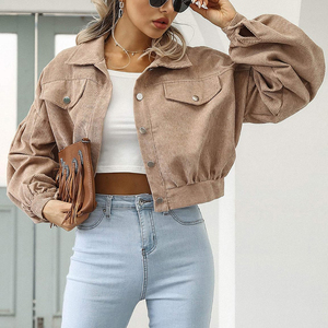 Automne hiver femmes décontracté à manches longues Denim veste coton remplissage dernier Style Logo personnalisé bouton respirant tricoté - Product Image 3