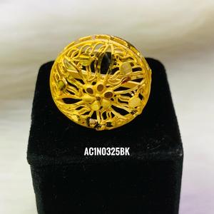 ชุดสร้อยคอสั้นดีไซน์สวยเก๋พร้อมต่างหูและแหวน18K หนึ่งกรัมเครื่องประดับชุบทองสำหรับผู้หญิง - Product Image 2