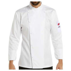 Uniformes de chef grande taille unisexe, vestes et chemises, tissu en polyester et coton à imprimé numérique, uniformes de cuisine et d'hôtel, service OEM - Product Image 1