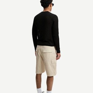 Top qualité 380GSM 100% coton bouffée impression Streetwear décontracté larmes Shorts pantalons hommes pantalons de survêtement Denim Shorts pour hommes - Product Image 2