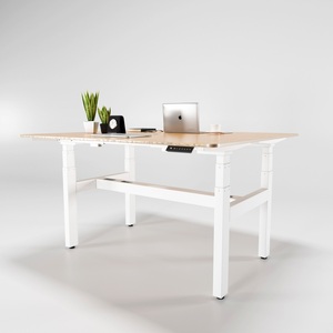 Table de bureau modulable FlexiBamboo FB011 en bambou 1600x1600mm - Product Image 3
