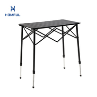 Table de camping pliante compacte HOMFUL en acier et aluminium durable pour la randonnée, le jardin et les barbecues – Vente en gros B2B