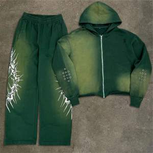 Conjunto Deportivo Personalizado de Algodón 100% de Primera Calidad con Lavado Ácido, Pantalones Acampanados, Color Sólido, Talla XL, Informal, para Invierno, con Logotipo, del Mejor Fabricante - Product Image 5