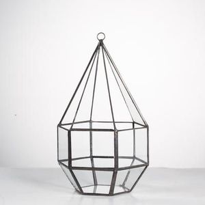 Terrario de metal con forma geométrica, diseño moderno, carcasa de vidrio adecuada para plantas de aire, exhibición de jardín interior - Product Image 6
