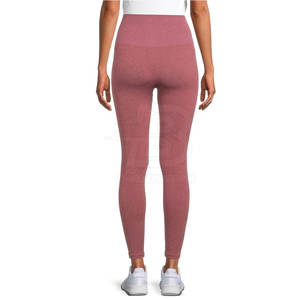 Leggings pour femmes de haute qualité en gros, sur mesure, respirants, en Spandex/Polyester, taille mi-haute, décontractés, longueur intégrale, avec logo apparent - Product Image 4