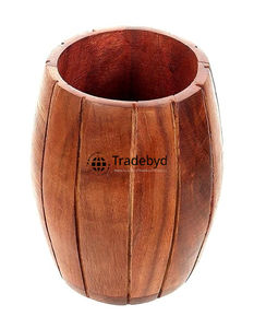 ที่ใส่ปากกาทำจากไม้ขัดเงาที่ปรับแต่งได้อุปกรณ์จัดระเบียบขนาดเล็กสำหรับจัดเก็บในสำนักงานและตกแต่งโต๊ะ - Product Image 3