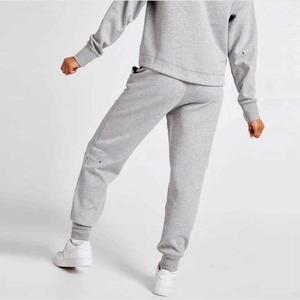 Servicio OEM 100% algodón 100% poliéster mujer polar chándal gris cremallera completa Sudadera con capucha Joggers pantalones de chándal para venta al por mayor de alta calidad - Product Image 4