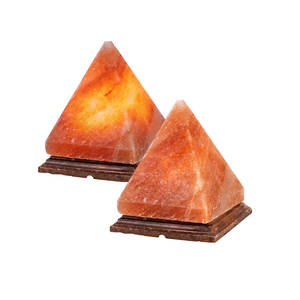 Lámpara rosa de sal del himalaya, lámpara hecha a mano en forma de Paramid con cable eléctrico y bombilla, empresa Sian - Product Image 5