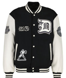 Veste universitaire 100% laine pour hommes de haute qualité nouvelle broderie personnalisée en cuir PU haute qualité OEM bouton surdimensionné Bomber veste - Product Image 5