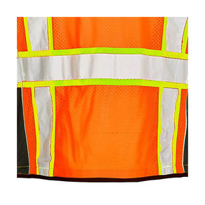 Gilet de sécurité personnalisé pour la construction en extérieur avec bande réfléchissante Poches de vêtements respirants pour la sécurité au travail des ingénieurs Vente en gros - Product Image 6
