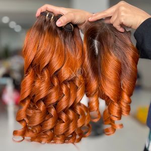 Extensions de cheveux humains vietnamiens de qualité supérieure, prix avantageux, cheveux raides et volumineux, couleur ombrée, ensemble de mèches avec fermeture, 2025 - Product Image 5