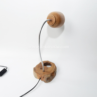 Lampe de table LED électrique sur pied en bois, design moderne pour chambre et salon, décoration intérieure