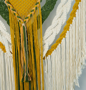 Décoration d'intérieur élégante en métal Tenture murale en tissu de jute Art déco pour la décoration intérieure Motif vertical pour anniversaire - Product Image 4